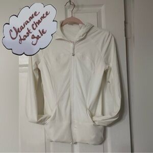 Lululemon Women’s Yoga Wear Reversible White Zip-Up Windbreaker Jacket Women’s S